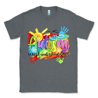 Charcoal Heather Autism accept understand love Classic Tee - NancyCooperArtShop
