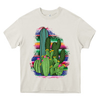 Cream Western Serape Cactus Heavy Core Tee - Bettercallsaul