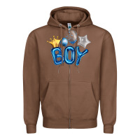 Chestnut Birthday Boy Balloon Zipper Hoodie - Artiststas