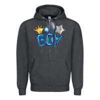 Smoke Birthday Boy Balloon Zipper Hoodie - Artiststas