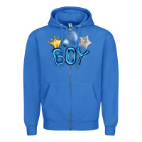 True Royal Birthday Boy Balloon Zipper Hoodie - Artiststas