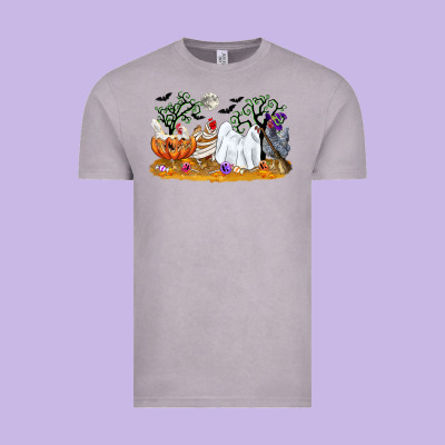 Halloween Chicken Vintage Tee Designed By Cowgirlartshop