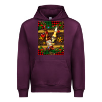 Mauve Wine snow and beer bottles Urban Hoodie - AdoDesignShop