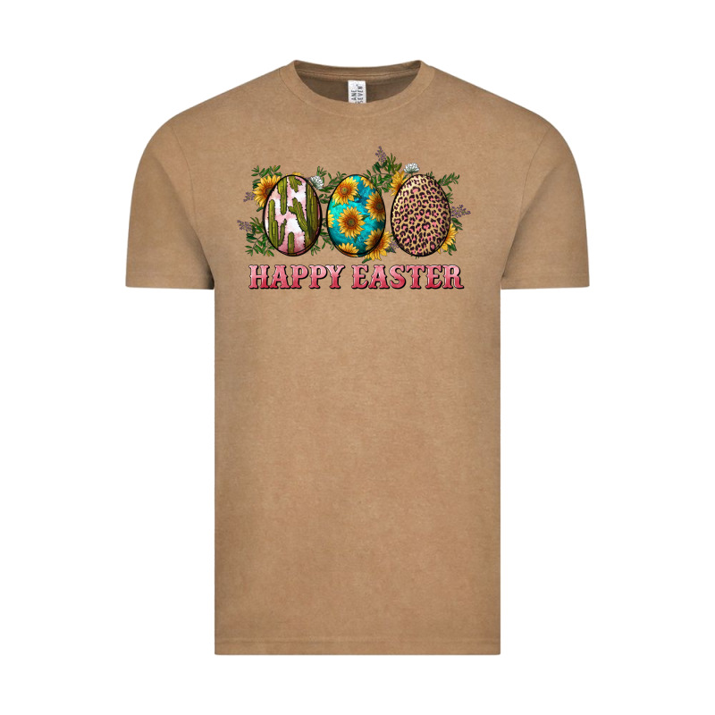 Happy Easter With Western Eggs And Sunflowers Vintage Tee by RanaPortraitStore | Teevron