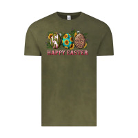Vintage Olive Happy Easter With Western Eggs And Sunflowers Vintage Tee - RanaPortraitStore