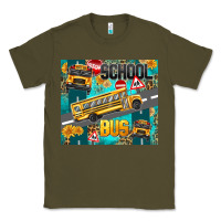 Army Green school bus Classic Tee - texasbilliewilder