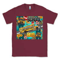 Burgundy school bus Classic Tee - texasbilliewilder