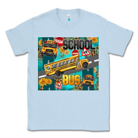 Dusty Blue school bus Classic Tee - texasbilliewilder