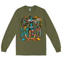 Army Green western wild soul Long Sleeve Tee - OliviaCreatesArt