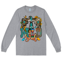 Heather Grey western wild soul Long Sleeve Tee - OliviaCreatesArt