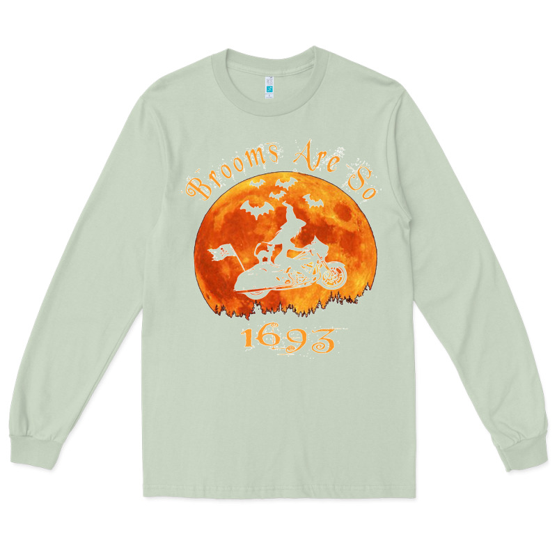 Halloween Witch On Motorcycle Cat & Moon Salem Witch Trials Premium Long Sleeve Tee by trangStudio | Teevron