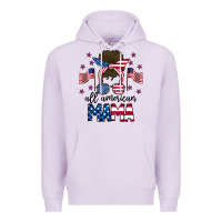 Lilac All American Mama Messy Buny Premium Hoodie - CowhideDigitalArt