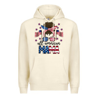 Sandshell All American Mama Messy Buny Premium Hoodie - CowhideDigitalArt