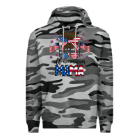 Slate Camo All American Mama Messy Buny Premium Hoodie - CowhideDigitalArt