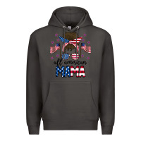 Smoke All American Mama Messy Buny Premium Hoodie - CowhideDigitalArt