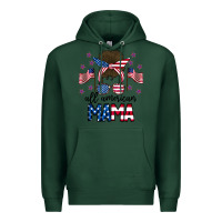 Sports Green All American Mama Messy Buny Premium Hoodie - CowhideDigitalArt