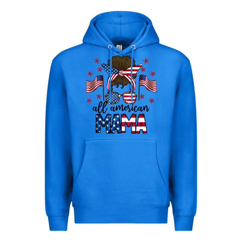 All American Mama Messy Buny Premium Hoodie by CowhideDigitalArt | Teevron