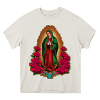Cream Our Lady of Guadalupe Heavy Core Tee - Bettercallsaul