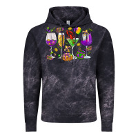 Cloud Black Mardi Gras wine glasses Vintage Hoodie - HowdyJamesFarm
