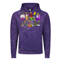 Cloud Purple Mardi Gras wine glasses Vintage Hoodie - HowdyJamesFarm