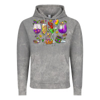 Cloud Rock Mardi Gras wine glasses Vintage Hoodie - HowdyJamesFarm