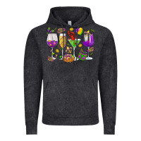 Vintage Black Mardi Gras wine glasses Vintage Hoodie - HowdyJamesFarm