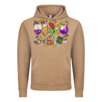 Vintage Coffee Mardi Gras wine glasses Vintage Hoodie - HowdyJamesFarm