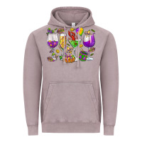 Vintage Zinc Mardi Gras wine glasses Vintage Hoodie - HowdyJamesFarm
