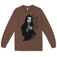 Chestnut Normal Is An Illusion - Morticia Addams Long Sleeve Tee - trangStudio