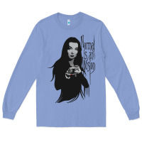 Colony Blue Normal Is An Illusion - Morticia Addams Long Sleeve Tee - trangStudio