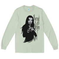 Matcha Normal Is An Illusion - Morticia Addams Long Sleeve Tee - trangStudio