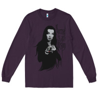 Plum Normal Is An Illusion - Morticia Addams Long Sleeve Tee - trangStudio