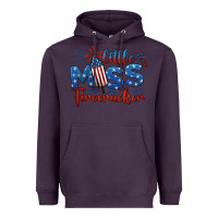 Plum little miss firecracker 4th of july Heavyweight Hoodie - BarkalooDesign