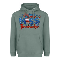 Sage little miss firecracker 4th of july Heavyweight Hoodie - BarkalooDesign