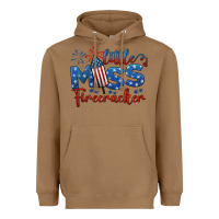 Toasted Coconut little miss firecracker 4th of july Heavyweight Hoodie - BarkalooDesign