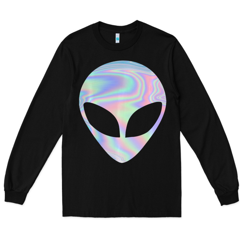 Alien Head Colorful Laser Ufo Sighting Believe Area 51 Long Sleeve Tee by trangStudio | Teevron