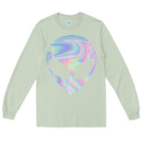 Matcha Alien Head Colorful Laser Ufo Sighting Believe Area 51 Long Sleeve Tee - trangStudio