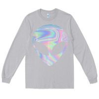Moon Dust Alien Head Colorful Laser Ufo Sighting Believe Area 51 Long Sleeve Tee - trangStudio