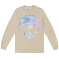 Mushroom Alien Head Colorful Laser Ufo Sighting Believe Area 51 Long Sleeve Tee - trangStudio