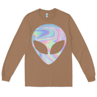 Toasted Coconut Alien Head Colorful Laser Ufo Sighting Believe Area 51 Long Sleeve Tee - trangStudio