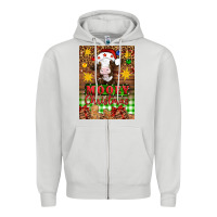 Dove Grey Mooey christmas air freshener Zipper Hoodie - Artiststas