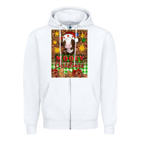 White Mooey christmas air freshener Zipper Hoodie - Artiststas