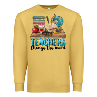 Antique Gold teachers change the world Premium Sweatshirt - BarkalooDesign