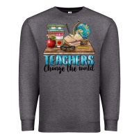 Charcoal Heather teachers change the world Premium Sweatshirt - BarkalooDesign