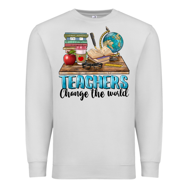 Teachers Change The World Premium Sweatshirt by BarkalooDesign | Teevron