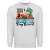 Dove Grey teachers change the world Premium Sweatshirt - BarkalooDesign