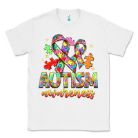 White Autism Awareness Classic Tee - NancyCooperArtShop