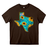 Chocolate Brown Sunflower Turquoise Texas Heavy Core Tee - Bettercallsaul