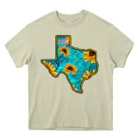 Mossy Sunflower Turquoise Texas Heavy Core Tee - Bettercallsaul