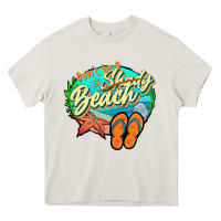 Cream dont be a shady beach 2 Heavy Core Tee - JahusDesignShop